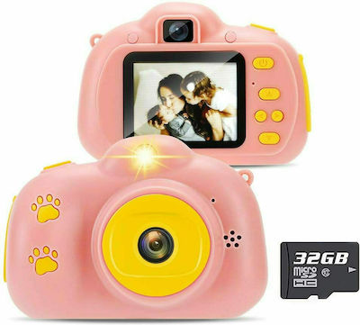 Funny Kids Cams XP-085 Kompakte Kamera 3MP mit Bildschirmgröße 2" Rosa