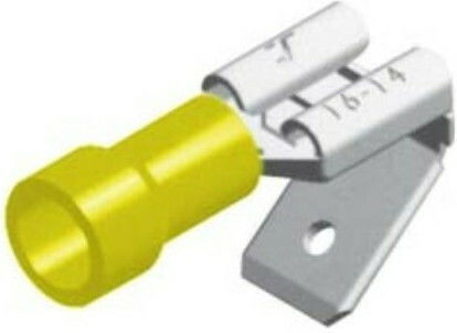 CHS Insulated Quick Disconnect Terminal 0.8-6.35 PB5-6.4V/8 Yellow 100pcs 28003-970