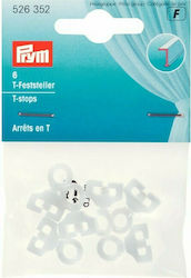 Prym T-Stops Accesorii pentru Perdea Alb 6buc 526352