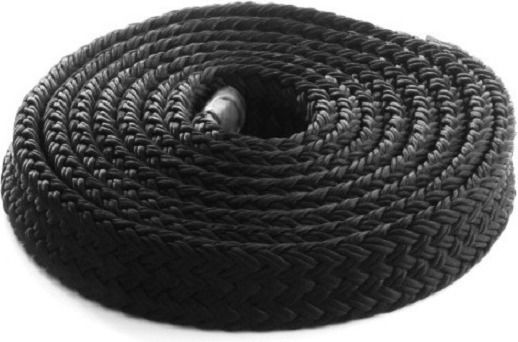 E-Sea Σχοινί Flat Line Πλεκτό 14mm 1m Πολυεστερικό Μαύρο