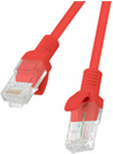 Lanberg U/UTP Кат.6 (Gigabit) Мрежов Кабел Ethernet 10м Червен