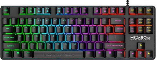 Armaggeddon MKA-2C Pro Gaming Μηχανικό Πληκτρολόγιο Tenkeyless με Custom Blue διακόπτες και RGB φωτισμό (Αγγλικό US)