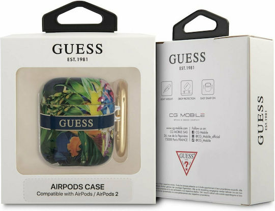 Guess Flower Print Калъф с кука в Многоцветен цвят за Apple AirPods 1 / AirPods 2