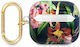Guess Flower Print Silicone Case with Keychain ...