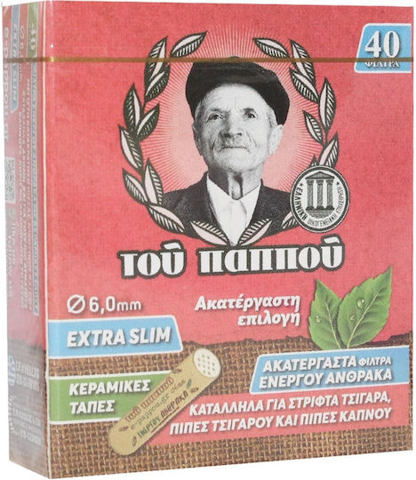 Του Παππού Extra Slim Ενεργού Άνθρακα 40 Φιλτράκια