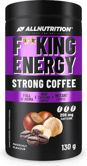 AllNutrition Cafea Instant Fitking Energy Strong Alune de pădure Măcinat în Cutie 130gr