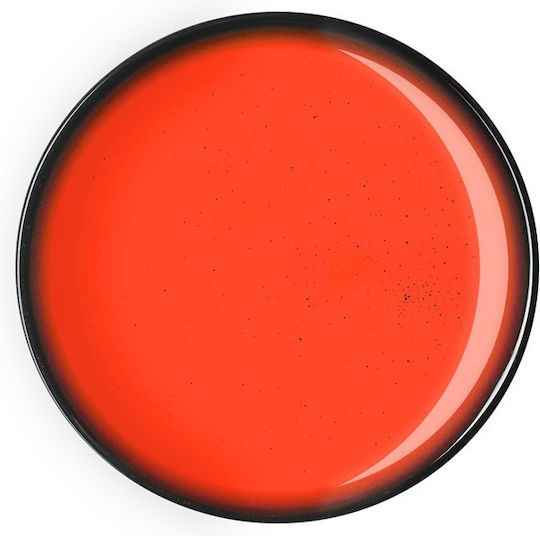 Lukanda Galaxy Teller Untiefe aus Porzellan Orange mit Durchmesser 25cm 12Stück