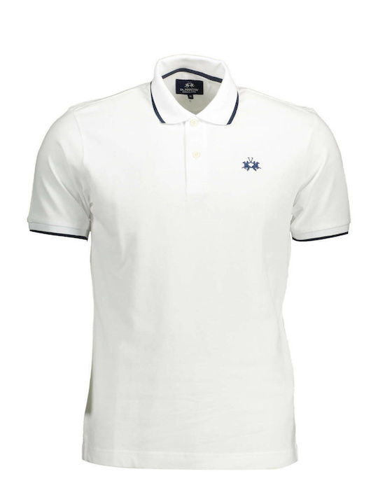 La Martina Men's Short Sleeve Blouse Polo White