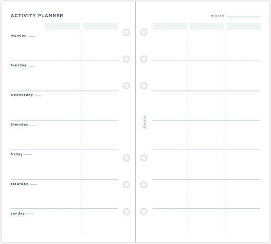 Filofax Personal Weekly Diary Refill White