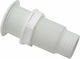 Eval Boat Gutter Water Flow with Thread for Black Hose with Stainless Steel Flange, 38mm, L89mm Black