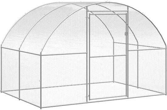 vidaXL Geflügelstall aus verzinktem Stahl L3 x B2 x H2m.