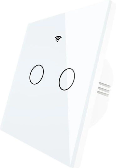 MOES Recessed Touch Wall Switch Wi-Fi Lighting Two-Way with Frame White
