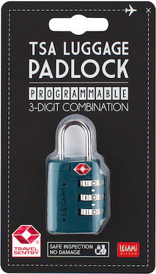 Legami Milano Padlock Brass Combination with TSA Certification 85mm 1pcs