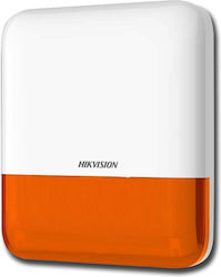 Hikvision DS-PS1-E-WE Wireless Alarm Siren Battery Outdoor 110dB with Orange Light
