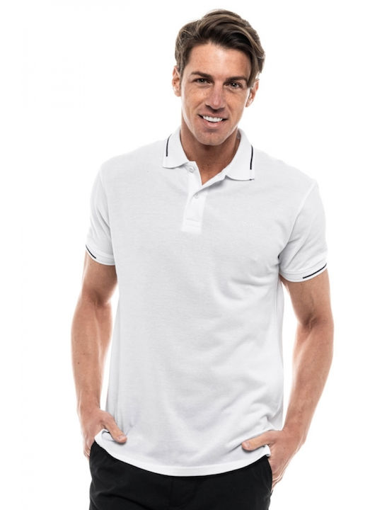 Biston Men's Short Sleeve Blouse Polo White