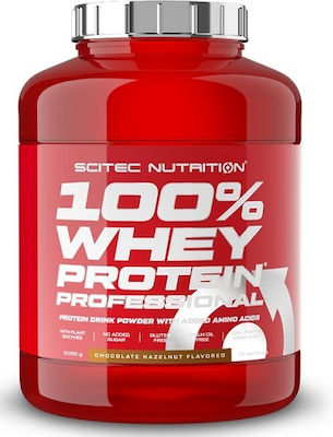 Scitec Nutrition 100% Whey Professional with Added Amino Acids Whey Protein Gluten Free with Flavor Chocolate Hazelnut 2.35kg