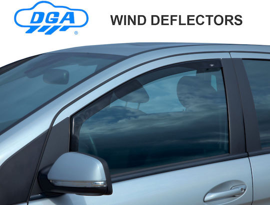 DGA Set of Windbreakers Front Car Dark Fime for Toyota Hilux 2pcs