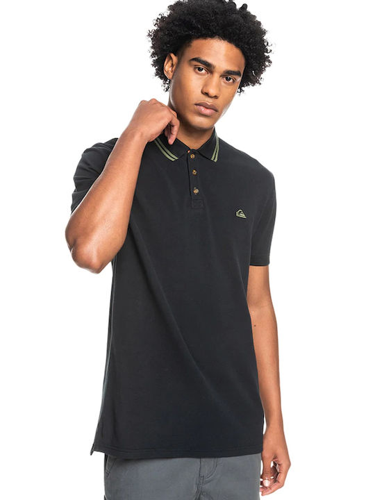 Quiksilver Ανδρικό T-shirt Polo Μαύρο
