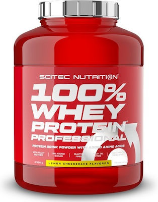 Scitec Nutrition 100% Whey Professional with Added Amino Acids Whey Protein Gluten Free with Flavor Lemon Cheesecake 2.35kg
