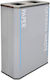Molyto Recycling Metallic Waste Bin 2x90lt with Pedal Gray