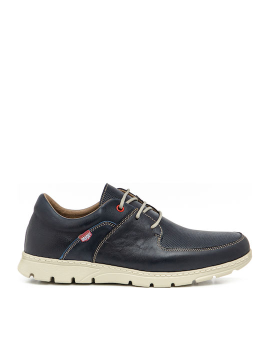 On Foot Men's Anatomic Leather Casual Shoes Blue