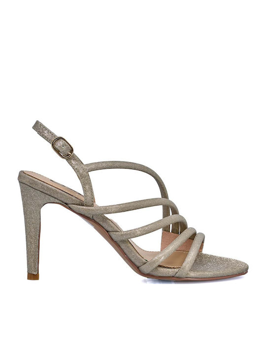 Exe Sandals with Strass Gold