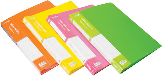 Groovy Clipboard Flexible with 20 plastic sleeves Slides for Paper A4 Neon (Μiscellaneous colours) 1pcs