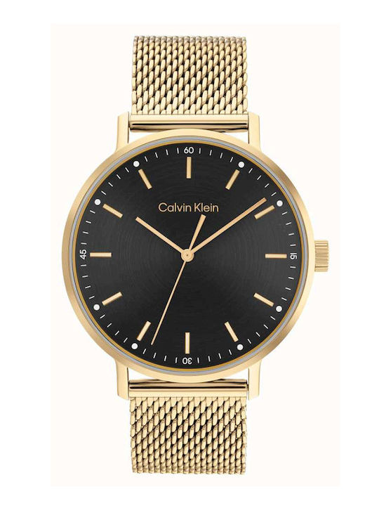 Calvin Klein Modern Men's Watch 42mm Battery with Gold Metal Bracelet