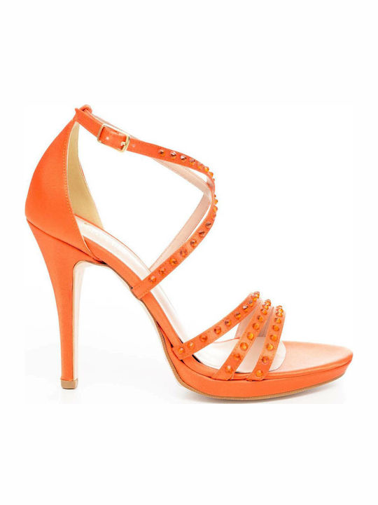 Ellen Damen Sandalen mit Dünn hohem Absatz in O...