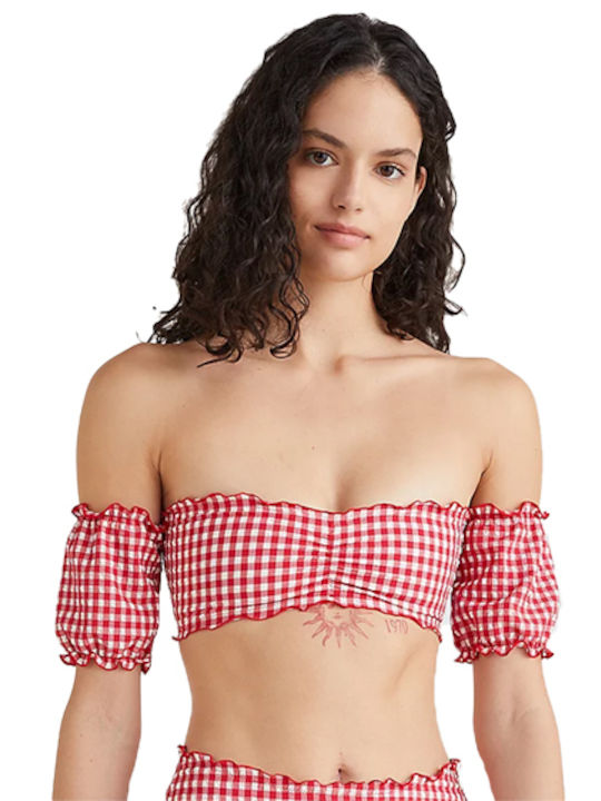 Tommy Hilfiger Strapless Bikini Red