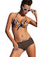 Milos Set Bikini Push Up Καφέ