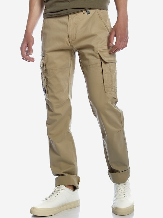 Camaro Trousers Cargo Elastic in Regular Fit Beige