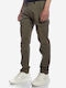Trousers Cargo Elastic in Regular Fit Oil