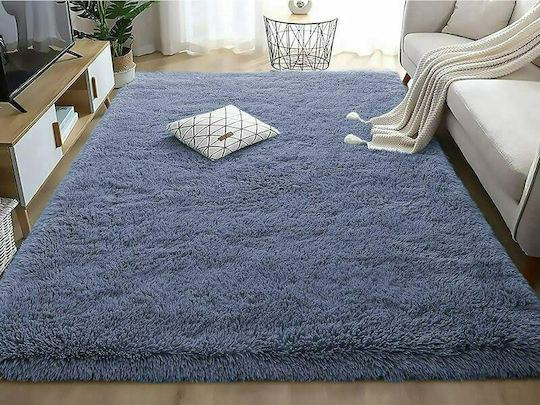 Fluffie Anti-slip Rug Rectangular Shaggy Blue