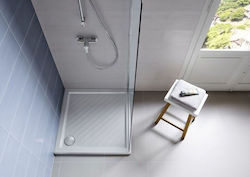 Roca Square Porcelain Shower White Roma 90x90x5.5cm