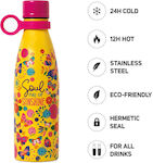 Legami Milano Hot&Cold Reciclabil Sticlă Termos Oțel inoxidabil Fără BPA Sunshine 500ml cu Grip SSB0014