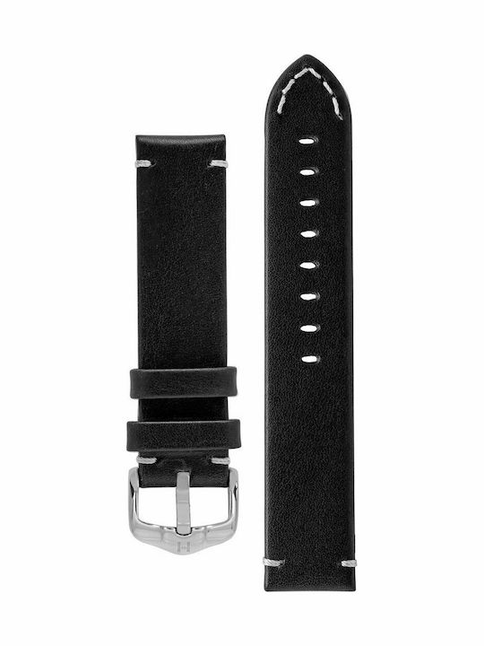 Hirsch Ranger Leather Strap Black 20mm