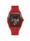 Guess Uhr Chronograph mit Rot Kautschukarmband