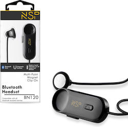 NSP BN120 Earbud Bluetooth Handsfree Ακουστικό Πέτου Μαύρο