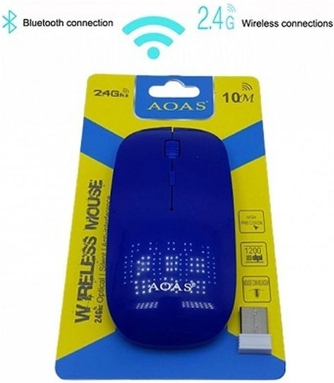 Aoas AOAS R-601 Ασύρματο Gaming Ποντίκι Μπλε