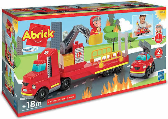 Ecoiffier Cuburi De Construit Fire Truck Operation Pentru 1.5+ Ani 33 Bucăți
