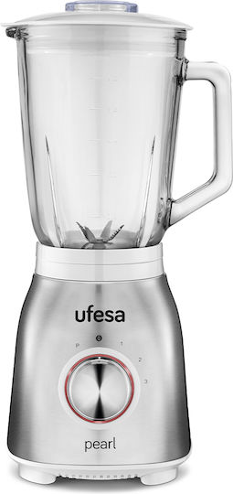 Ufesa BS4900 Pearl Μπλέντερ με Γυάλινη Κανάτα 1.5 lt 1000W Inox