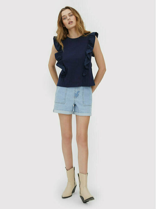 Vero Moda Women's Summer Blouse Cotton Sleevele...