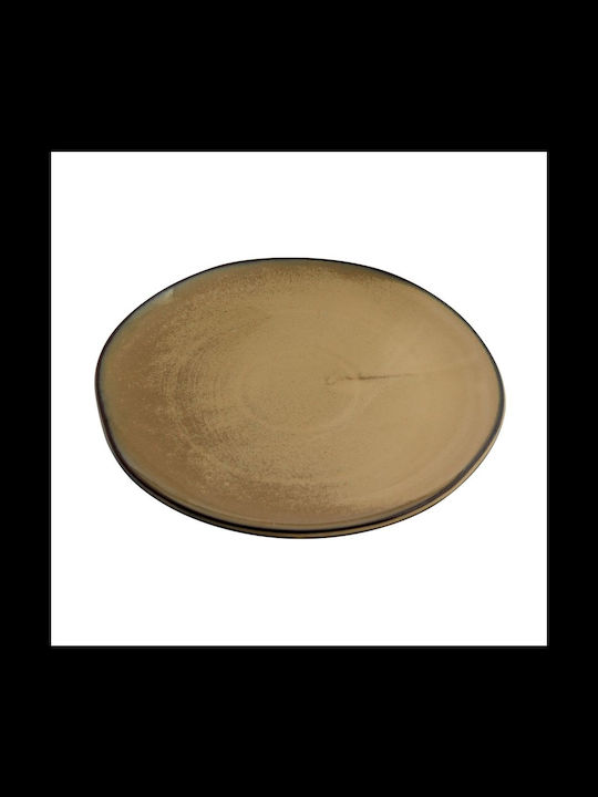 HFA Plate Shallow made of Porcelain Brown with Diameter 26cm