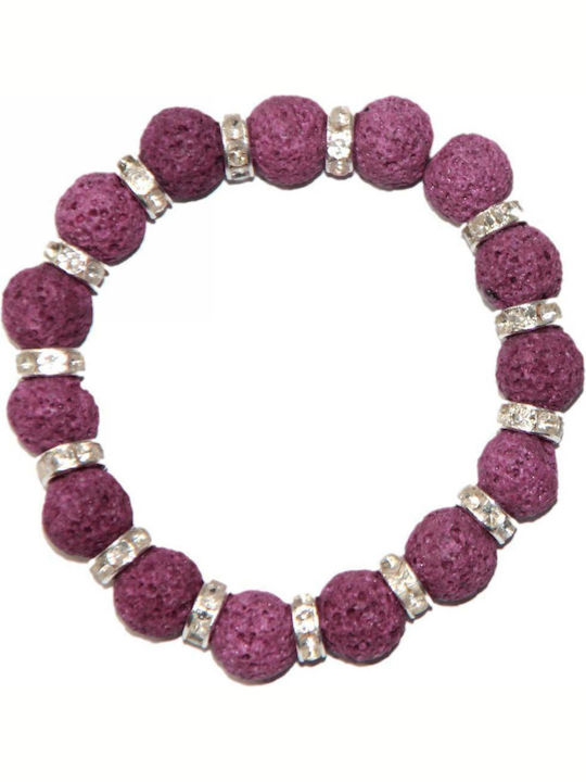 Bracelet made of Silver Gold Plated with Lava Stones