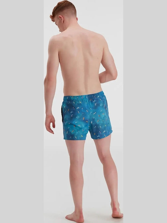 Speedo Men's Swimwear Shorts Blue with Patterns