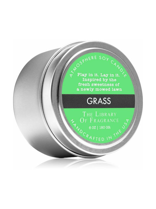 The Library Of Fragrance Scented Candle Grass Jar Green 170gr 1pcs