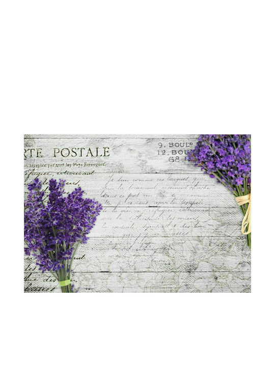 Autocolantă Fototapet de Perete 343x245cm Lavender postcard Lila