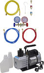vidaXL Vacuum Pump Αντλία Κενού με Σετ Ελέγχου Πίεσης 2 Εξόδων για Κλιματιστικά 3100285