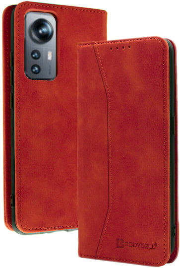 Bodycell PU Leather Портмоне Изкуствена кожа Червен (Xiaomi 12 / 12X)